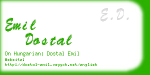 emil dostal business card